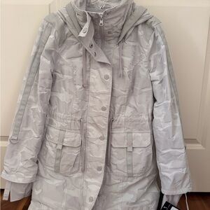 NWT Women's Blanc Noir Anorak Camouflage Hooded Jacket